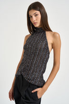 Top donna con paillettes grigio WK0B BK01JCSMSPD MISSONI 