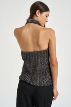 Top donna con paillettes grigio WK0B BK01JCSMSPD MISSONI 