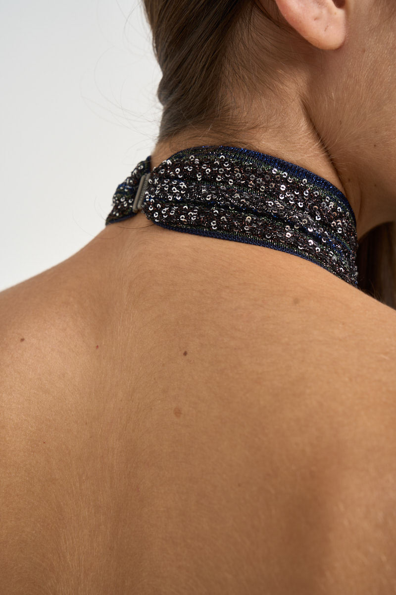 Top donna con paillettes grigio WK0B BK01JCSMSPD MISSONI 