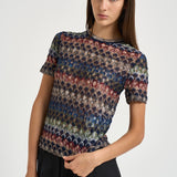 Top donna in maglia lamé multicolor WN05 BR015PSMSPV MISSONI 