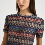 Top donna in maglia lamé multicolor WN05 BR015PSMSPV MISSONI 