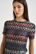 Top donna in maglia lamé multicolor WN05 BR015PSMSPV MISSONI 