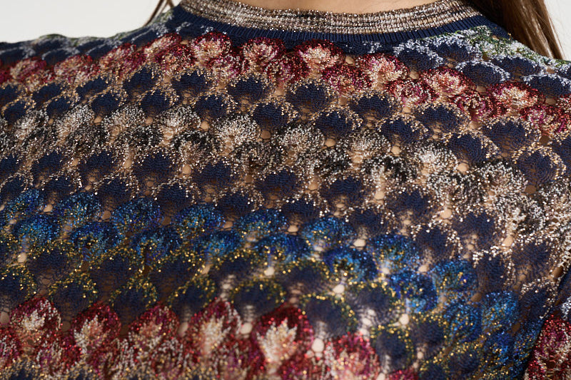 Top donna in maglia lamé multicolor WN05 BR015PSMSPV MISSONI 