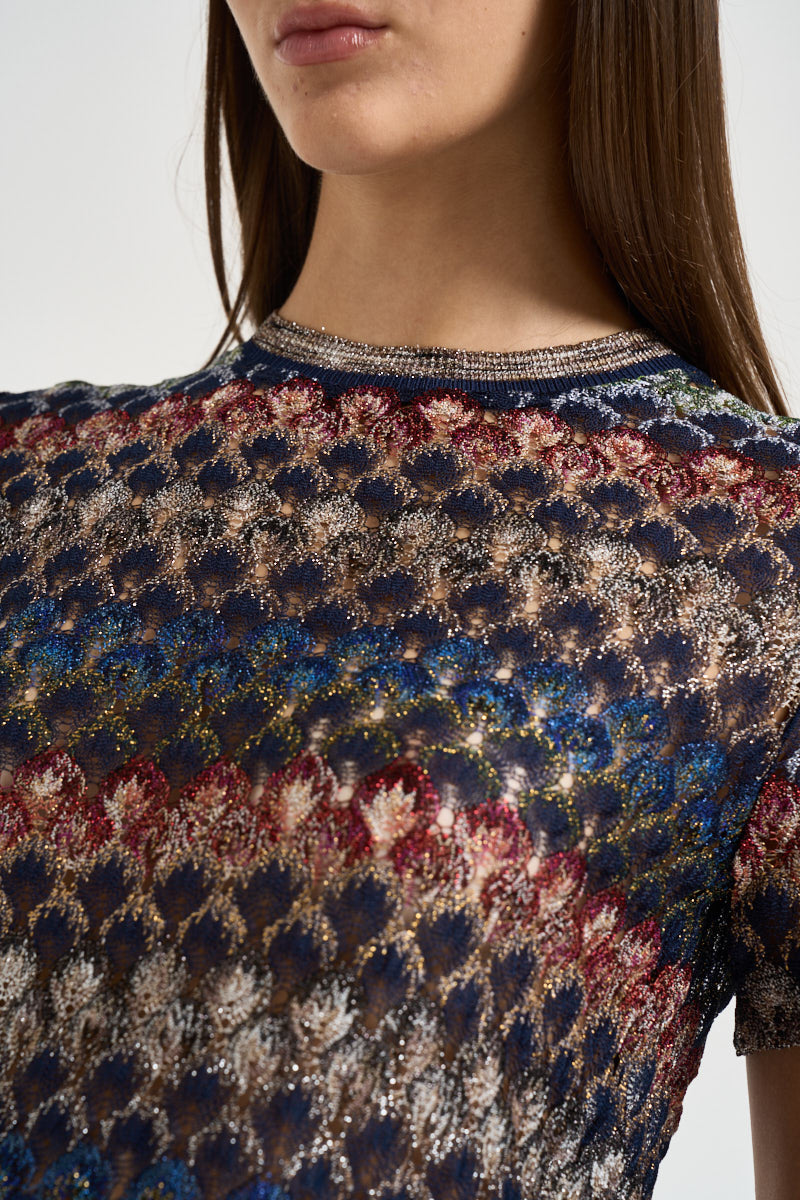 Top donna in maglia lamé multicolor WN05 BR015PSMSPV MISSONI 
