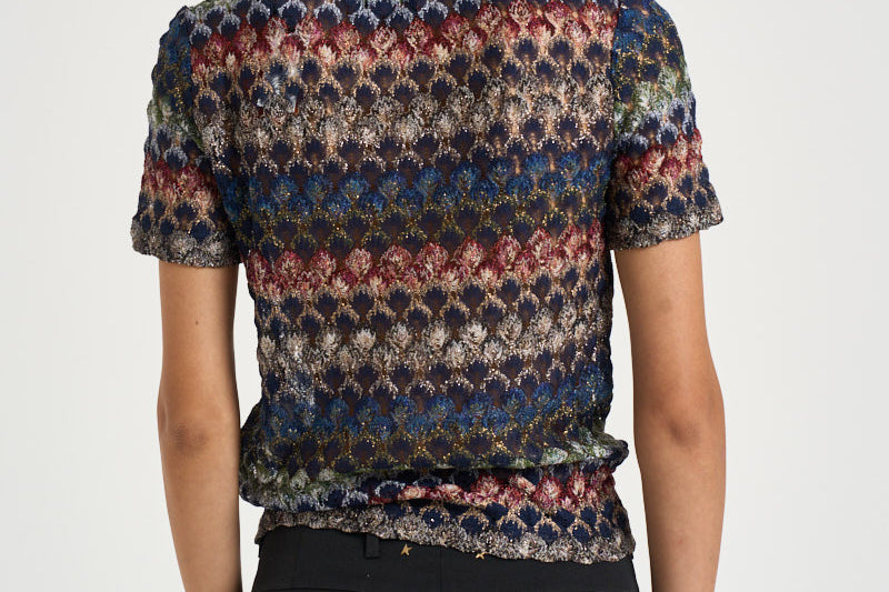 Top donna in maglia lamé multicolor WN05 BR015PSMSPV MISSONI 