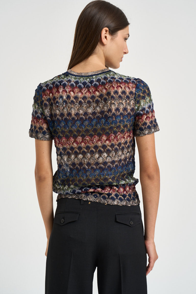 Top donna in maglia lamé multicolor WN05 BR015PSMSPV MISSONI 