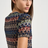 Top donna in maglia lamé multicolor WN05 BR015PSMSPV MISSONI 