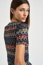 Top donna in maglia lamé multicolor WN05 BR015PSMSPV MISSONI 