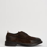 Scarpe uomo stringate in suede moro 52617A JAVA MOMA 