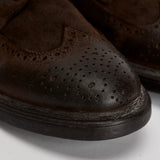 Scarpe uomo stringate in suede moro 52617A JAVA MOMA 