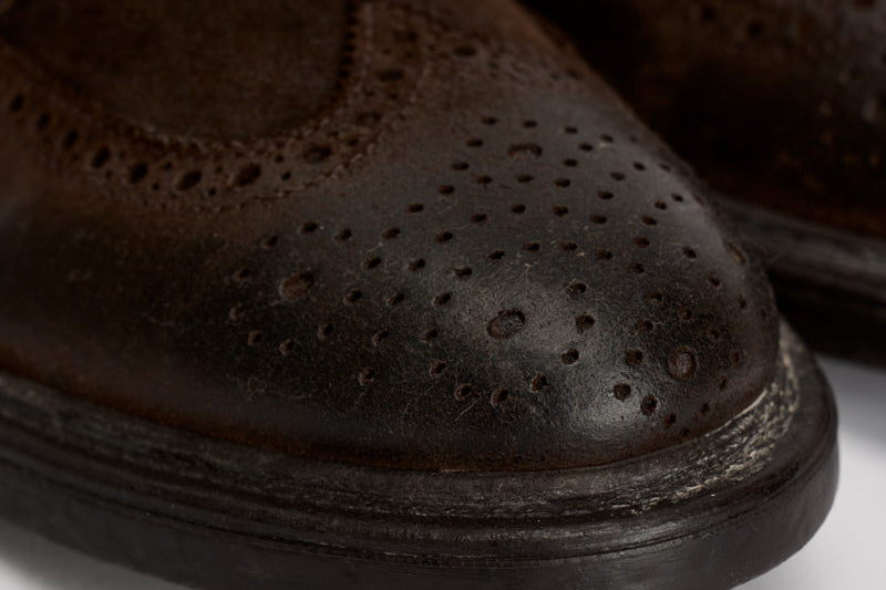 Scarpe uomo stringate in suede moro 52617A JAVA MOMA 