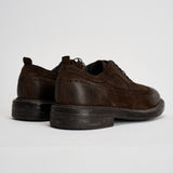 Scarpe uomo stringate in suede moro 52617A JAVA MOMA 