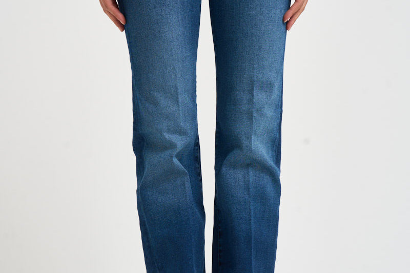 Jeans donna gamba dritta blu medio 10005 1156HCM MOTHER 
