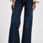 Jeans donna gamba larga blu scuro 10415 104ANIV MOTHER 