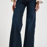 Jeans donna gamba larga blu scuro 10415 104ANIV MOTHER 