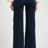 Jeans donna gamba larga blu scuro 10415 104ANIV MOTHER 