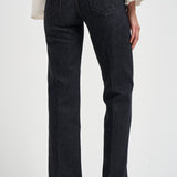 Jeans donna gamba dritta nero slavato 13088 515RGW MOTHER 