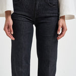 Jeans donna gamba dritta nero slavato 13088 515RGW MOTHER 