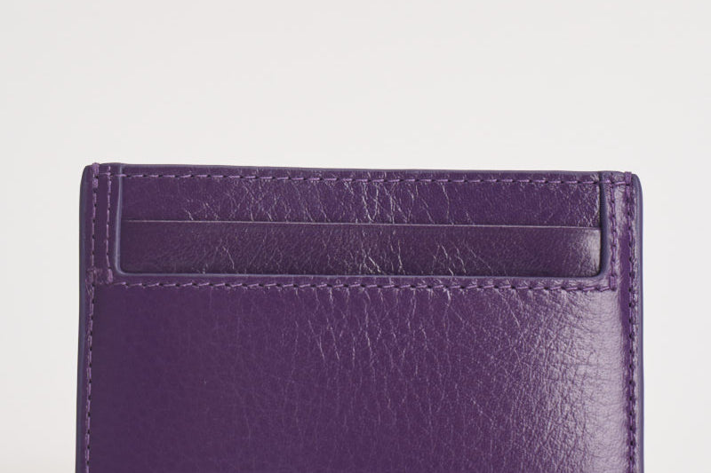 Portacarte donna Credit Card Slip High Shine viola RL9091 V185AMETHYST MULBERRY 