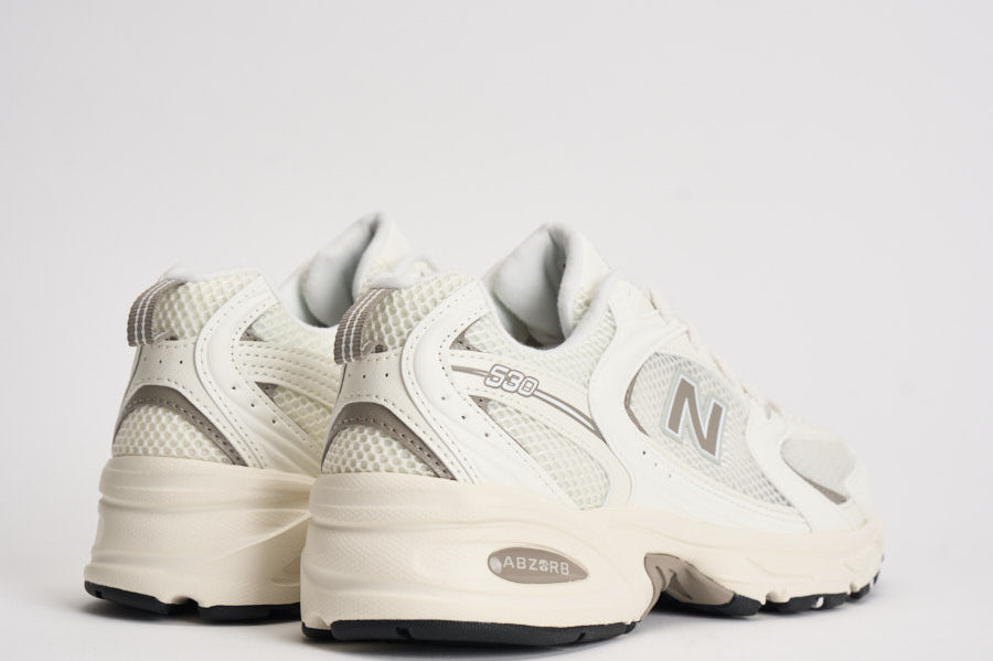Sneakers donna 530 bianche e tortora U530 CSB NEW BALANCE 