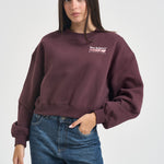 Felpa donna cropped vino WT62T7 YLR NEW BALANCE 