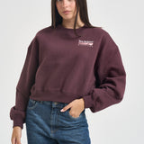 Felpa donna cropped vino WT62T7 YLR NEW BALANCE 