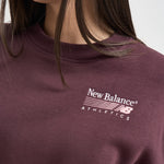 Felpa donna cropped vino WT62T7 YLR NEW BALANCE 