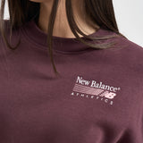 Felpa donna cropped vino WT62T7 YLR NEW BALANCE 