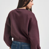 Felpa donna cropped vino WT62T7 YLR NEW BALANCE 