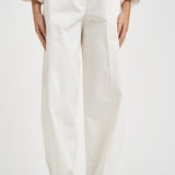 Pantaloni donna Nancy gamba larga bianco NANCY232 BURRO NINE IN THE MORNING 