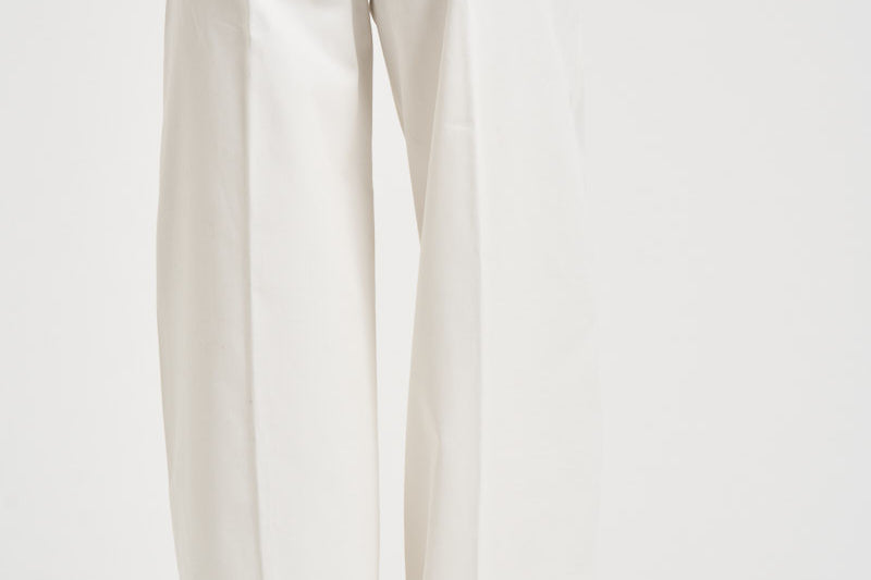 Pantaloni donna Nancy gamba larga bianco NANCY232 BURRO NINE IN THE MORNING 