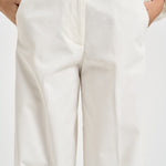 Pantaloni donna Nancy gamba larga bianco NANCY232 BURRO NINE IN THE MORNING 