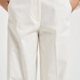 Pantaloni donna Nancy gamba larga bianco NANCY232 BURRO NINE IN THE MORNING 