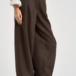 Pantaloni donna zina sartoriali marrone scuro ZIN07 S69LEGNO NINE IN THE MORNING 