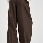 Pantaloni donna zina sartoriali marrone scuro ZIN07 S69LEGNO NINE IN THE MORNING 