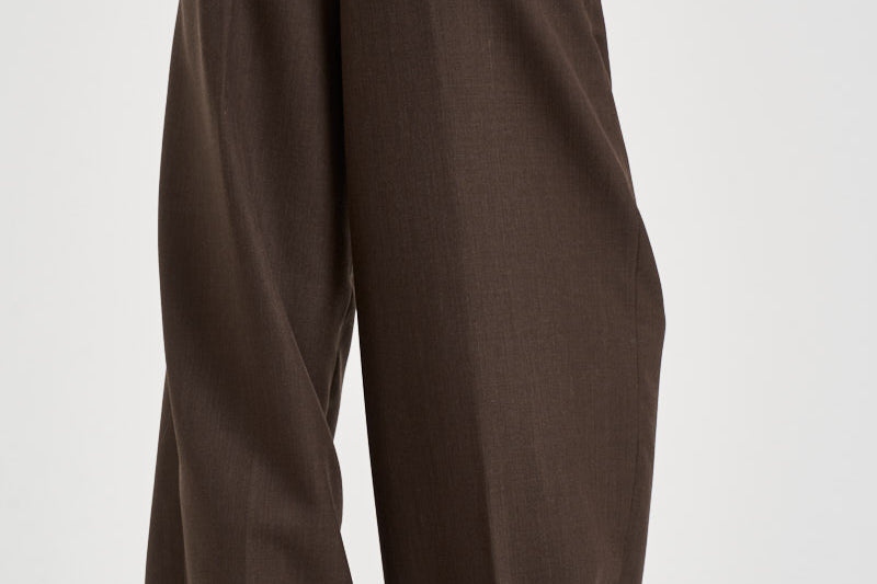 Pantaloni donna zina sartoriali marrone scuro ZIN07 S69LEGNO NINE IN THE MORNING 
