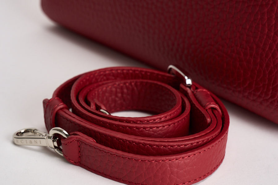 Borsa donna Sveva Soft Piccol a mano in pelle con tracolla rossa B01999SOF ROSSO ORCIANI 