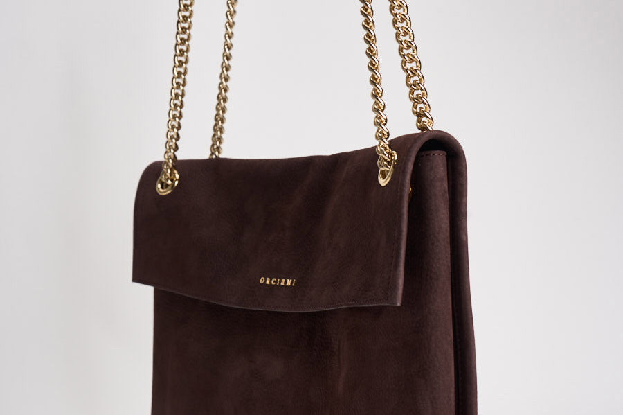 Borsa donna Venus Nabucco Midi a spalla in pelle nabuk burgundy B02212NAB BURGUNDY ORCIANI 