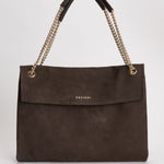 Borsa donna Venus Nabucco Midi a spalla in pelle nabuk moro B02212NAB MORO ORCIANI 