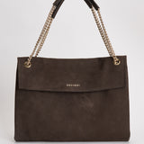 Borsa donna Venus Nabucco Midi a spalla in pelle nabuk moro B02212NAB MORO ORCIANI 