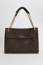 Borsa donna Venus Nabucco Midi a spalla in pelle nabuk moro B02212NAB MORO ORCIANI 
