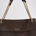 Borsa donna Venus Nabucco Midi a spalla in pelle nabuk moro B02212NAB MORO ORCIANI 