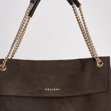 Borsa donna Venus Nabucco Midi a spalla in pelle nabuk moro B02212NAB MORO ORCIANI 