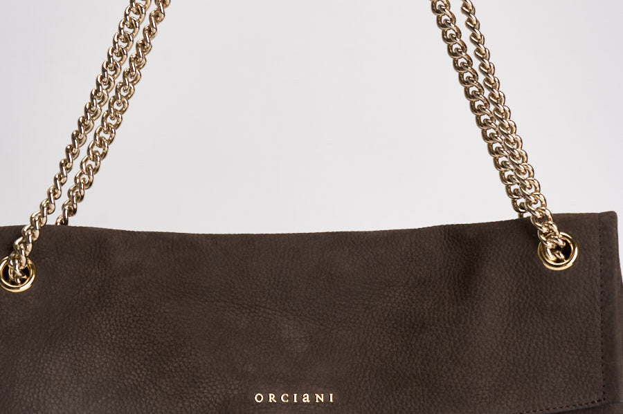Borsa donna Venus Nabucco Midi a spalla in pelle nabuk moro B02212NAB MORO ORCIANI 