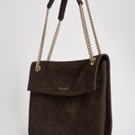 Borsa donna Venus Nabucco Midi a spalla in pelle nabuk moro B02212NAB MORO ORCIANI 