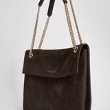 Borsa donna Venus Nabucco Midi a spalla in pelle nabuk moro B02212NAB MORO ORCIANI 