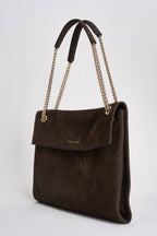 Borsa donna Venus Nabucco Midi a spalla in pelle nabuk moro B02212NAB MORO ORCIANI 