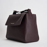 Borsa donna Sveva Soft Media a spalla in pelle con tracolla burgundy BT2006SOF BURGUNDY ORCIANI 