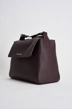 Borsa donna Sveva Soft Media a spalla in pelle con tracolla burgundy BT2006SOF BURGUNDY ORCIANI 