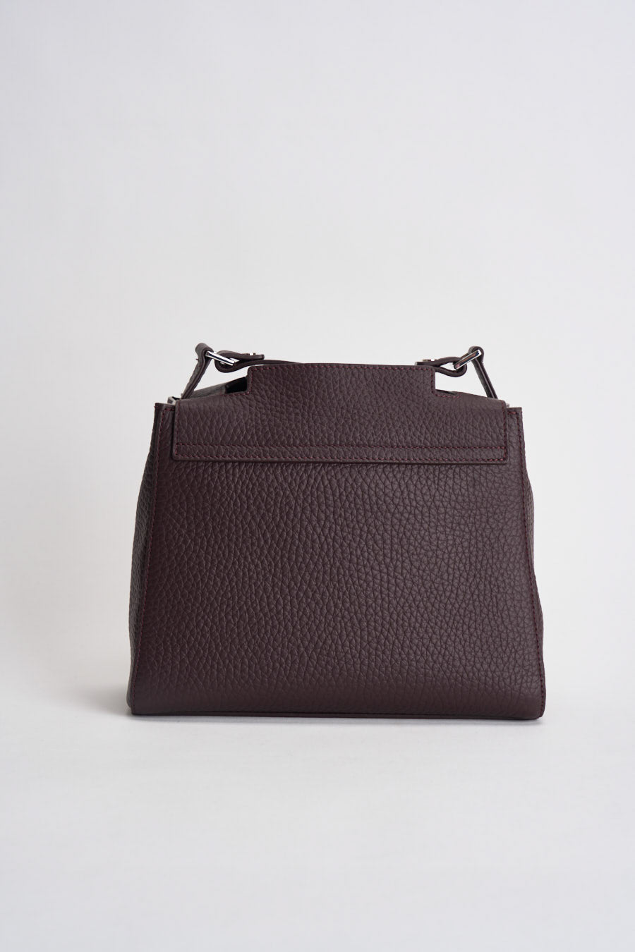 Borsa donna Sveva Soft Media a spalla in pelle con tracolla burgundy BT2006SOF BURGUNDY ORCIANI 